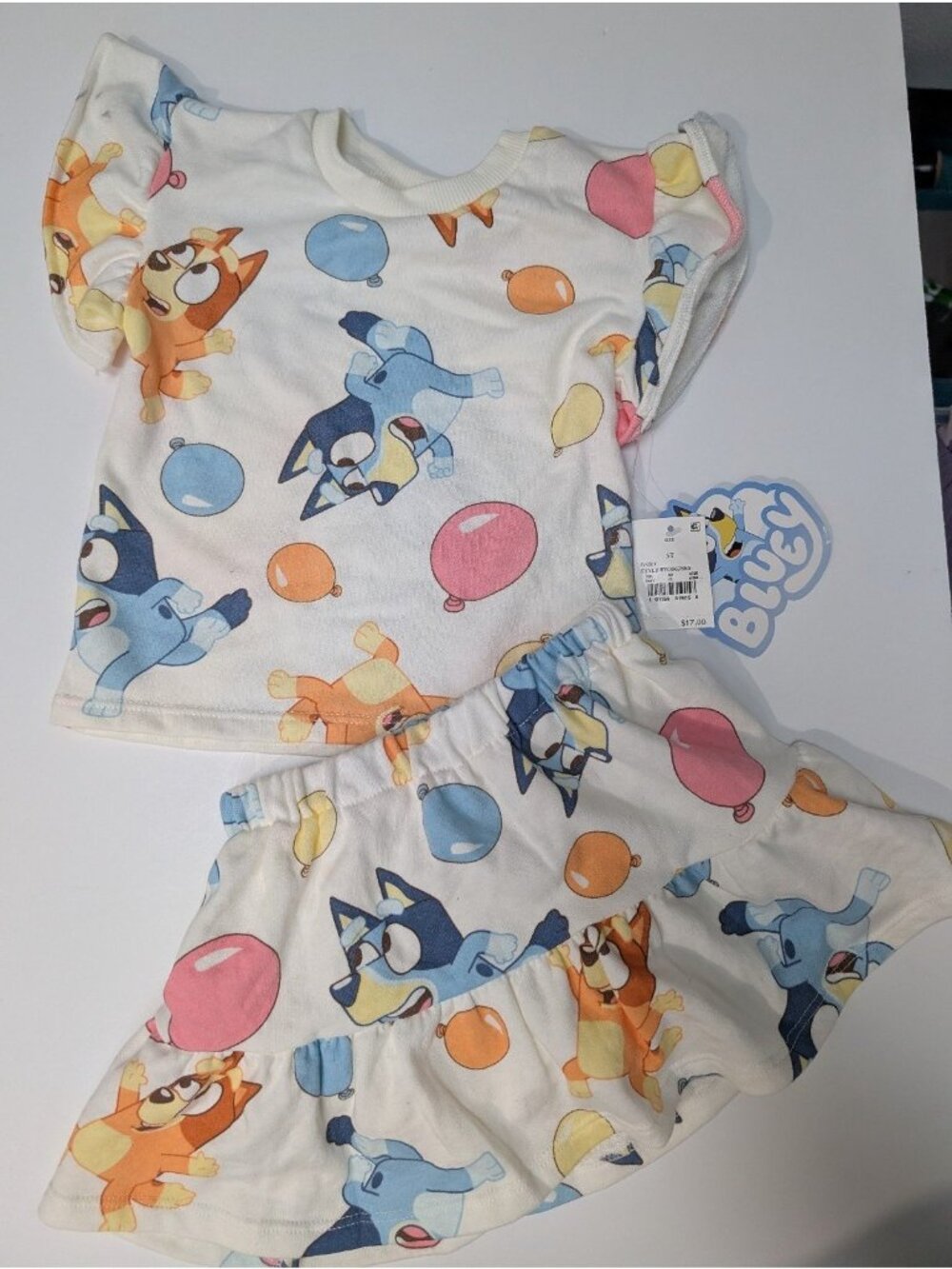 Bluey Skirt Top Set 3T Bluey Bingo Skirt Keepy Uppy